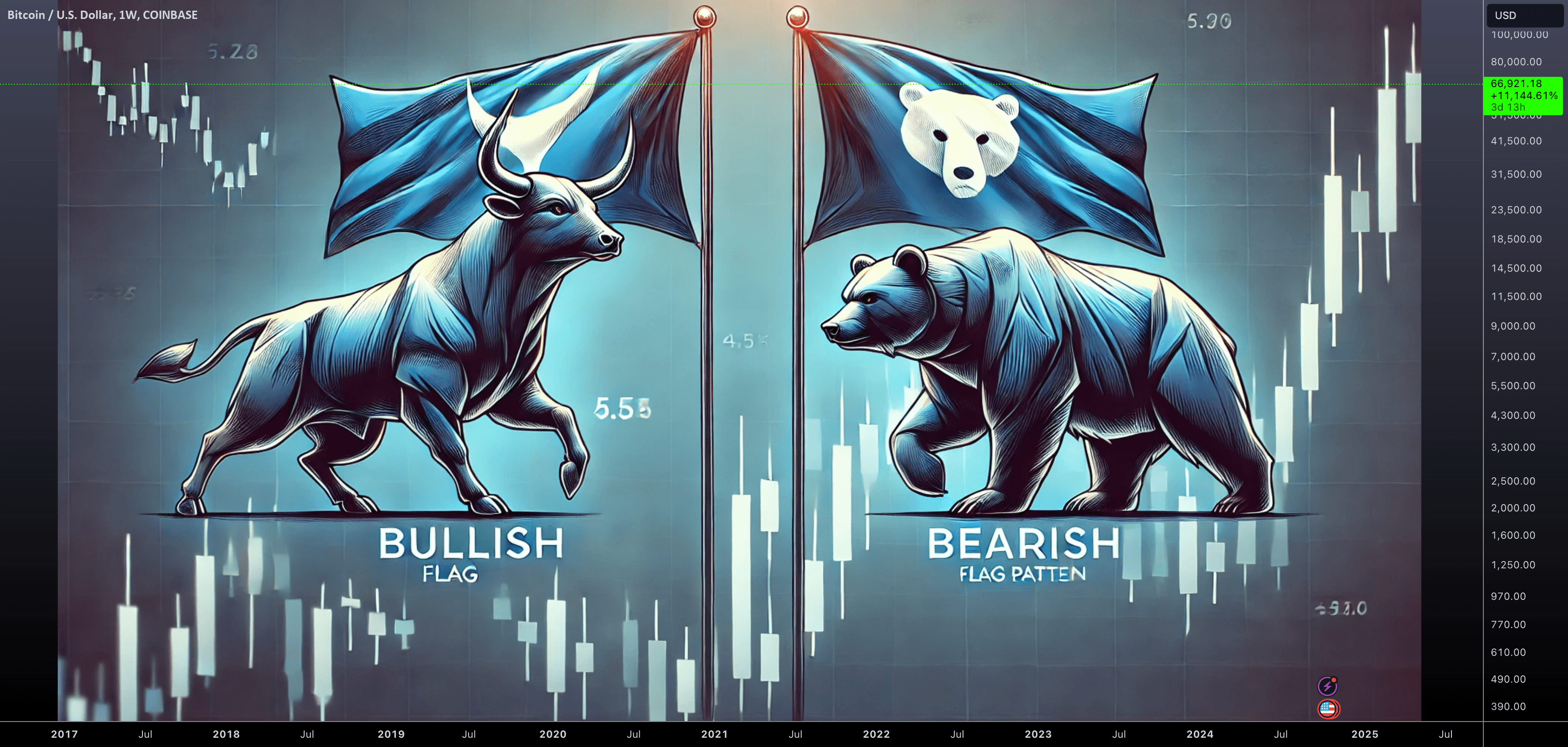 BTCUSD — How to Identify and Trade Flag Patterns Effectively